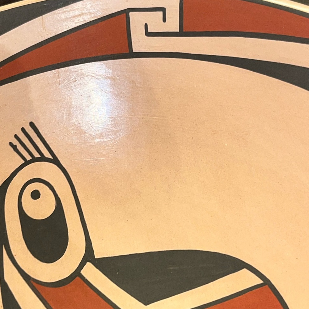 Mata Ortiz signed José Andres Villalba Mexico Southwestern Native Pottery Plate - Picture 6 of 12